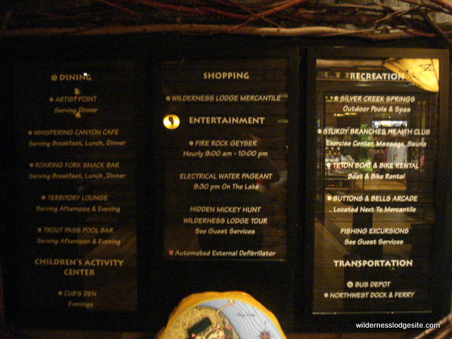 Lobby sign